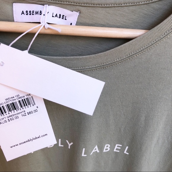 Assembly Label NEW 8 Logo Cotton Crew Tee T-shirt - Picture 7 of 10